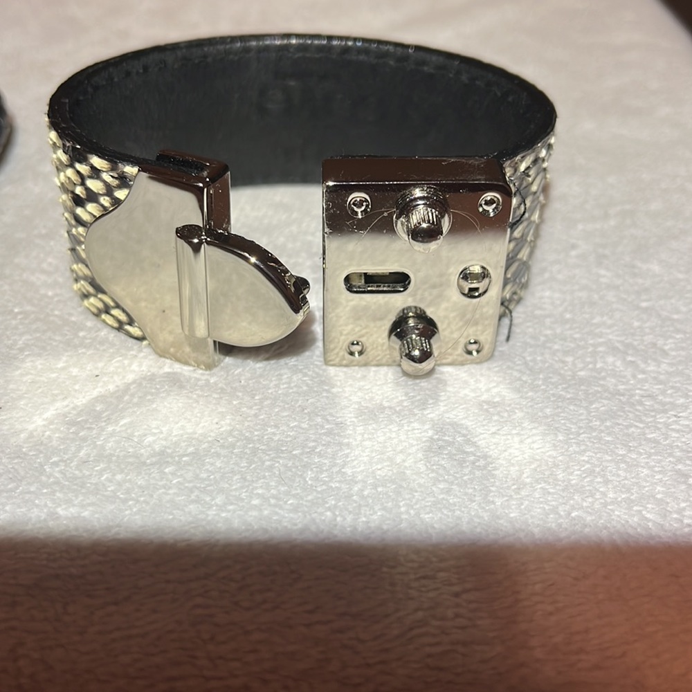 Python Bracelet And Leather Wrap Bracelet - image 3